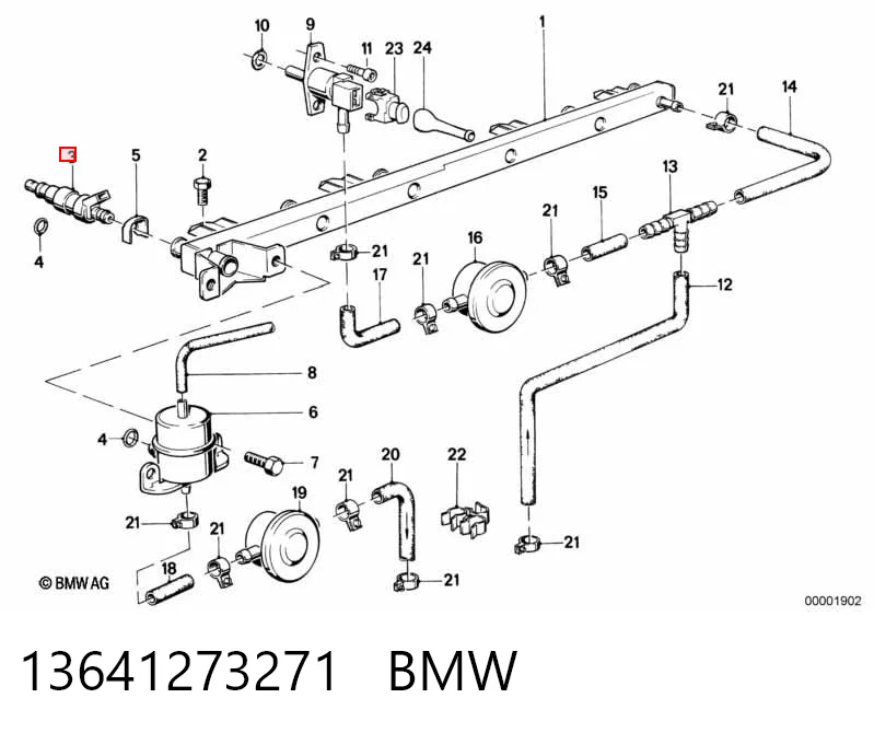 13641273271 BMW Форсунка вприску палива