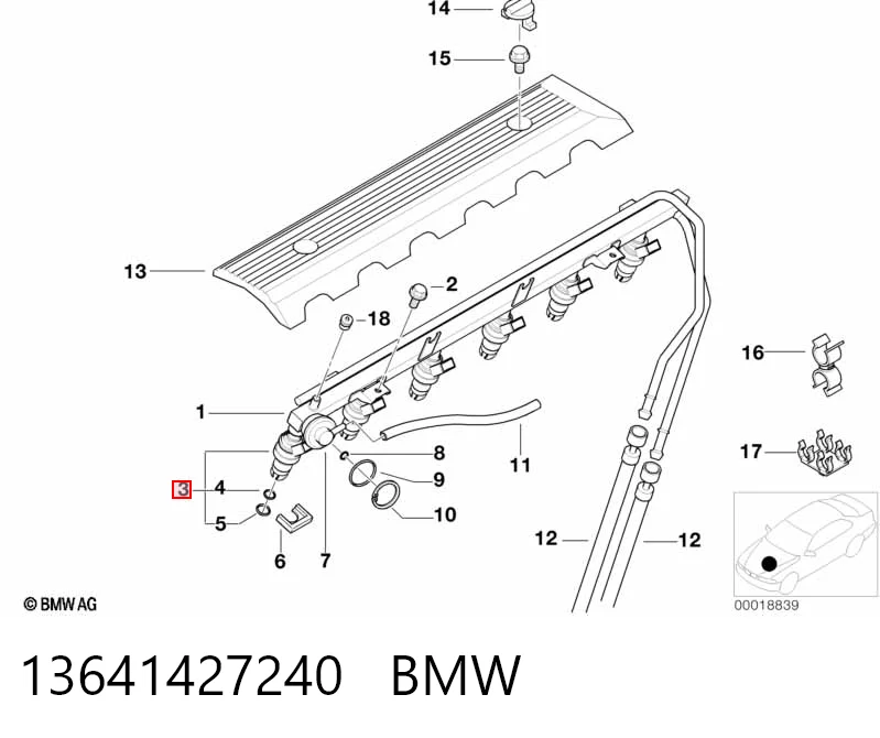 13641427240 BMW Форсунка вприску палива