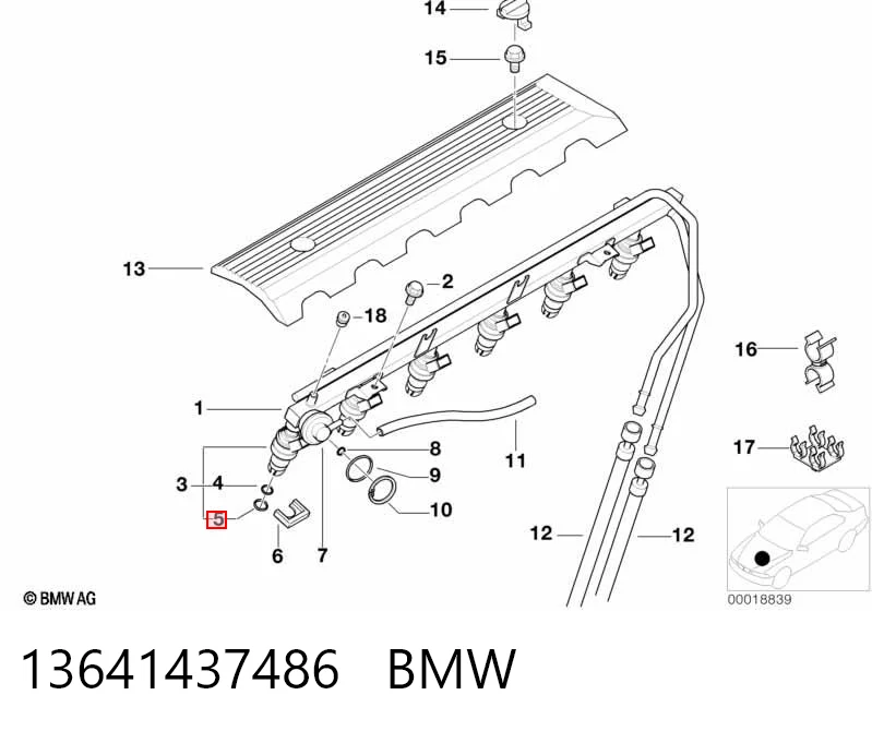 13641437486 BMW Кільце інжектора