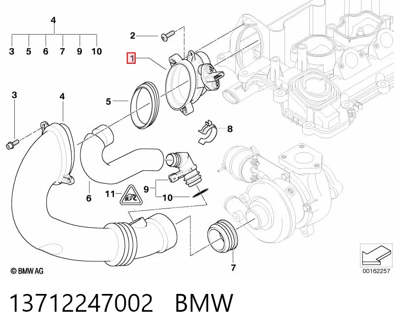13712247002 BMW Датчик витрати повітря