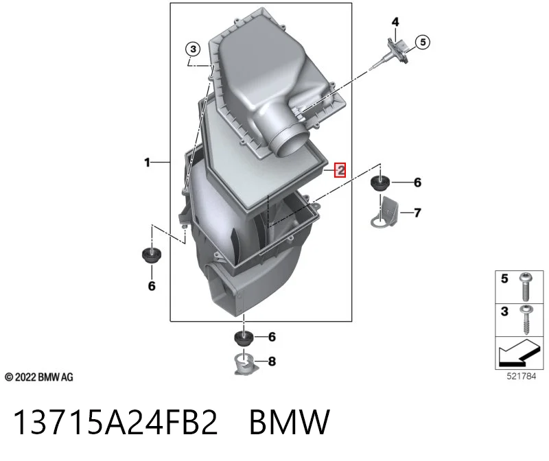 13715A24FB2 BMW Повітряний фільтр двигуна