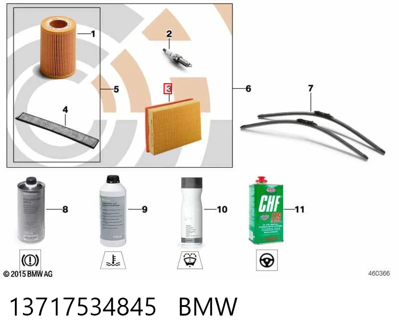 13717534845 BMW Повітряний фільтр двигуна