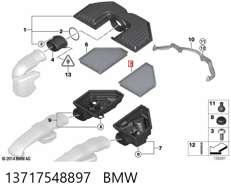 13717548897 BMW Повітряний фільтр двигуна