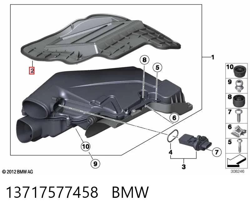 13717577458 BMW Повітряний фільтр двигуна