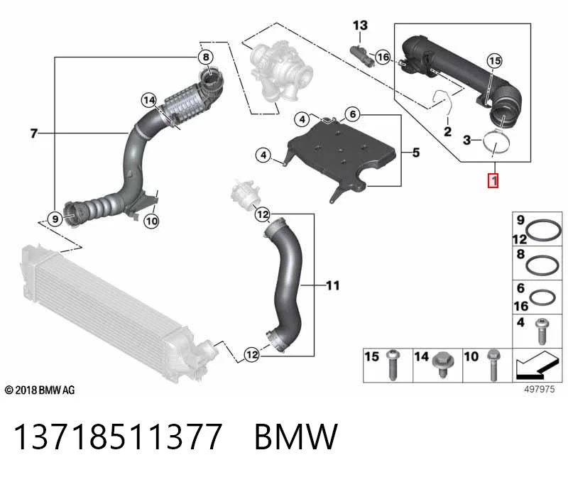 13718511377 BMW Гофра витратоміра повітря