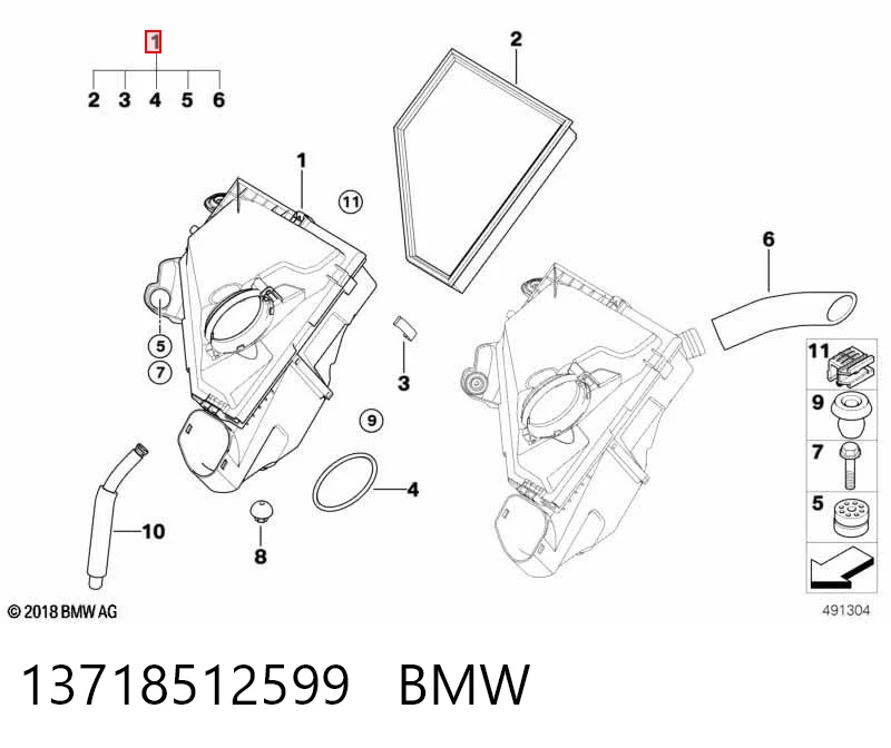 Коробка фільтра на BMW X1  E84