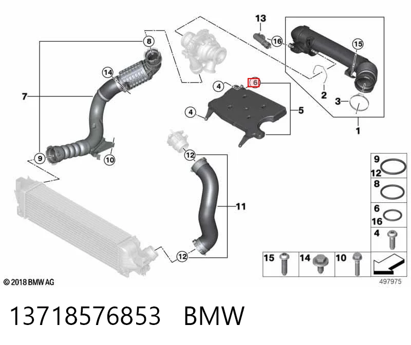 13718576853 BMW Ущільнювальне кільце, універсальне