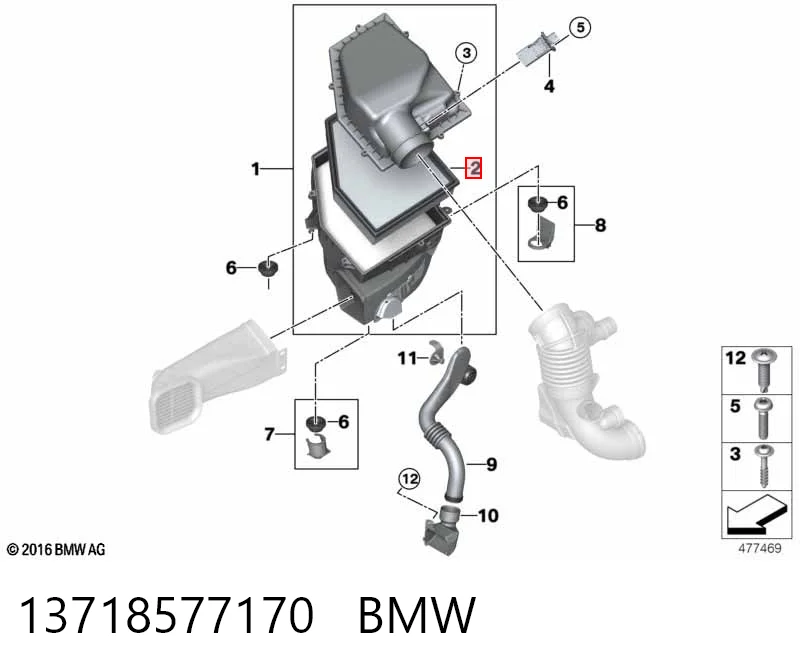 13718577170 BMW Повітряний фільтр двигуна