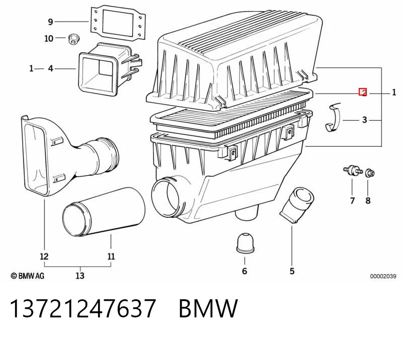 13721247637 BMW Повітряний фільтр двигуна