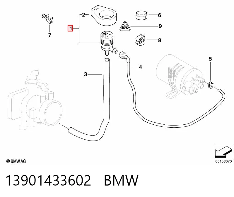 13901433602 BMW Клапан вентиляції газів паливного бака