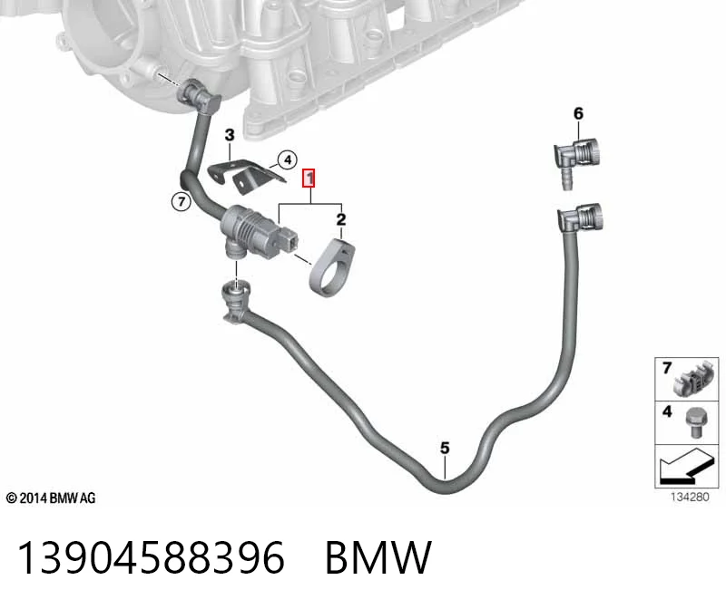 13904588396 BMW Клапан вентиляції газів паливного бака