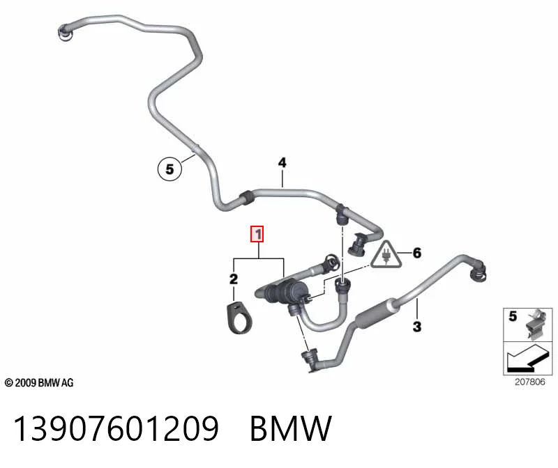 13907601209 BMW Клапан вентиляції газів паливного бака