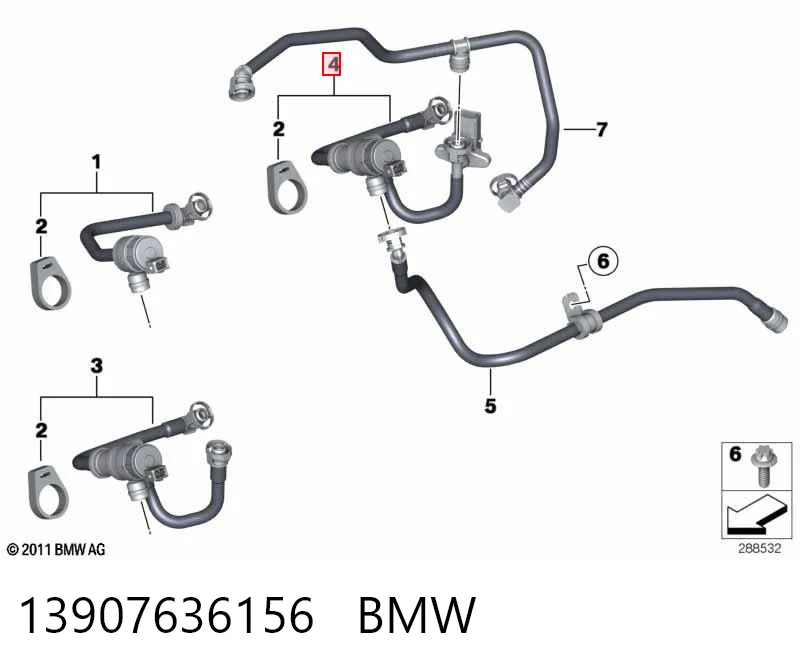 13907636156 BMW Клапан вентиляції газів паливного бака