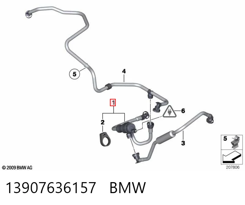 13907636157 BMW Клапан вентиляції газів паливного бака