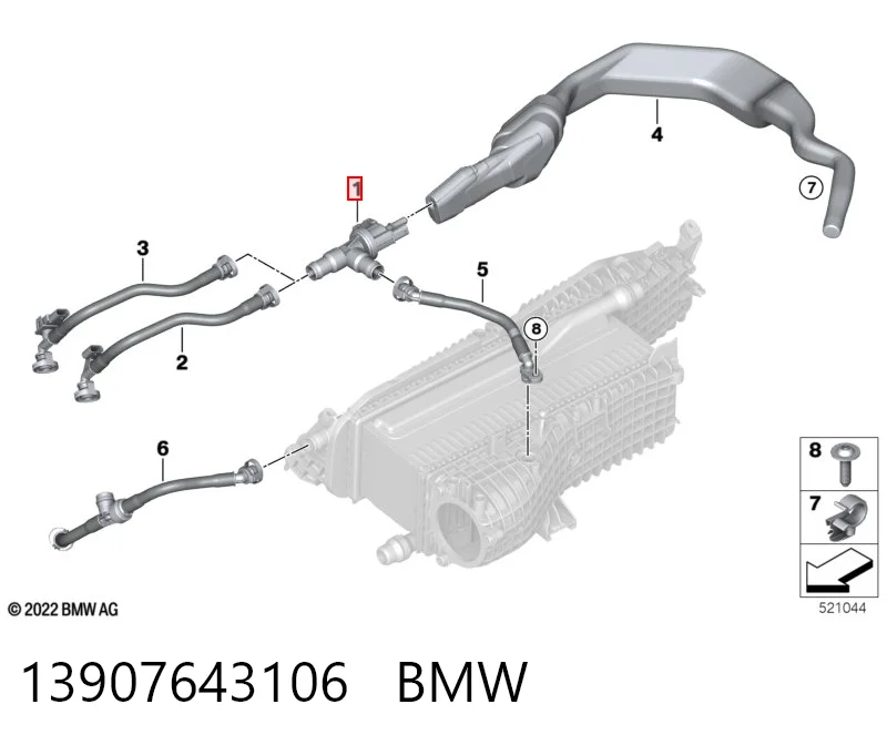13907643106 BMW Клапан вентиляції газів паливного бака