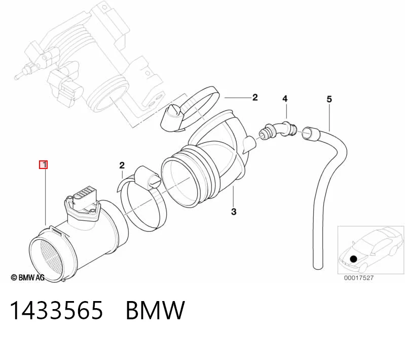 1433565 BMW Датчик витрати повітря