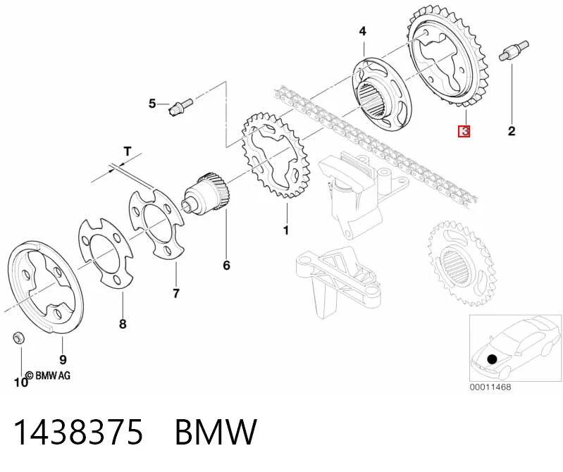 Купити Шестерня розподільного валу BMW 7  E65, E66, E67