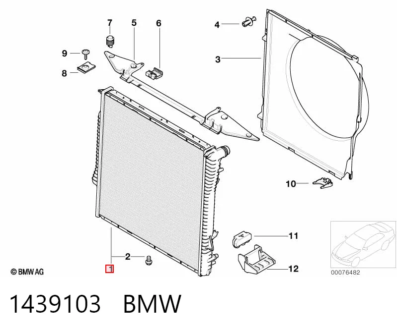 1439103 BMW Радіатор охолодження двигуна