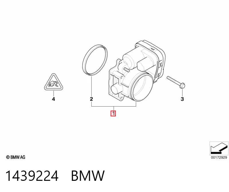 1439224 BMW Дросільна заслінка в зборі