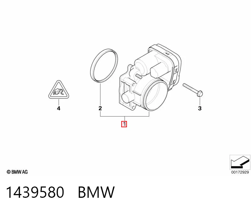 1439580 BMW Дросільна заслінка в зборі