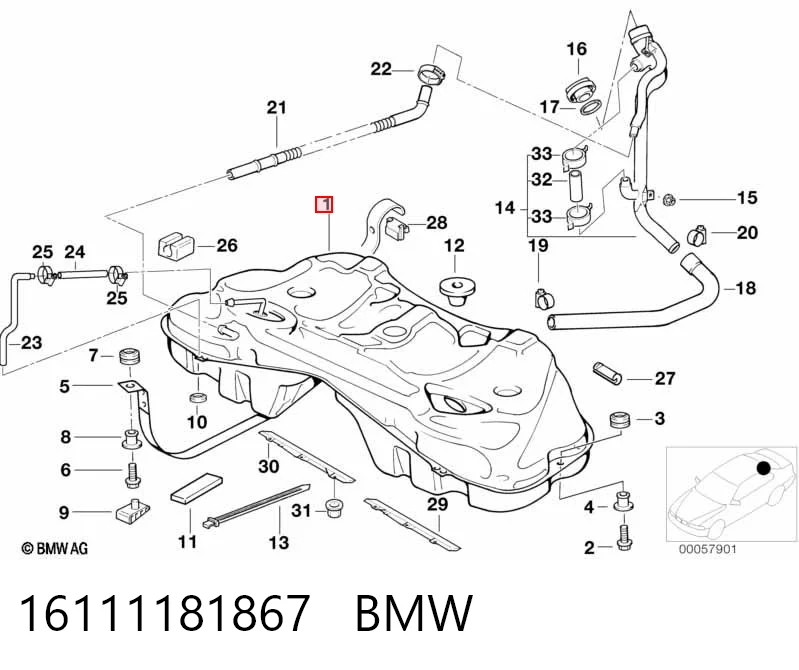 Б/бак BMW 7 седан (E38) (1994 - 2001) ціна, від 702.35 USD