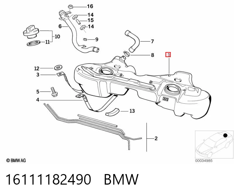 Бак паливний на BMW 3  E36