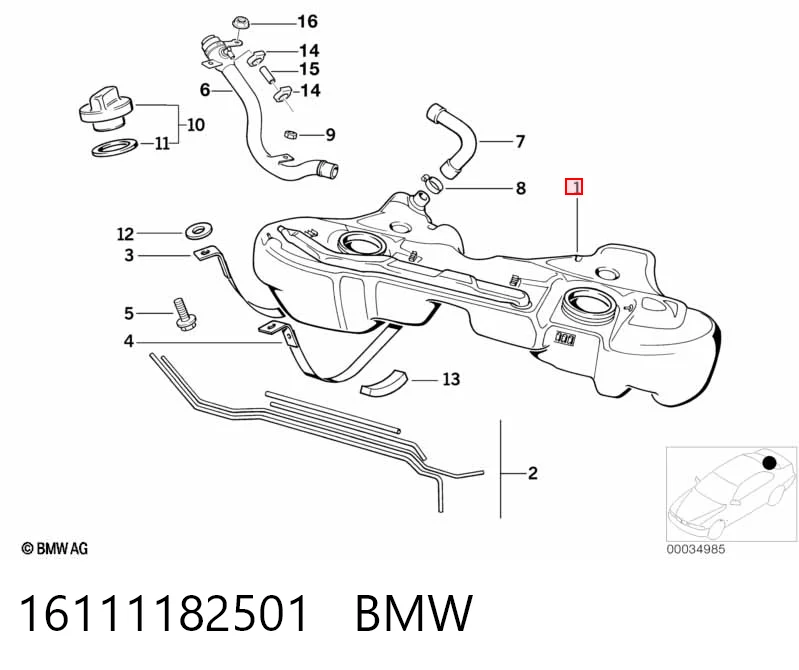 Б/бак BMW 3 седан (E36) (1990 - 1998) ціна, від 13.94 USD