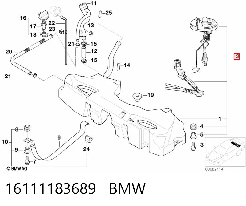Бак паливний на BMW 5  E39