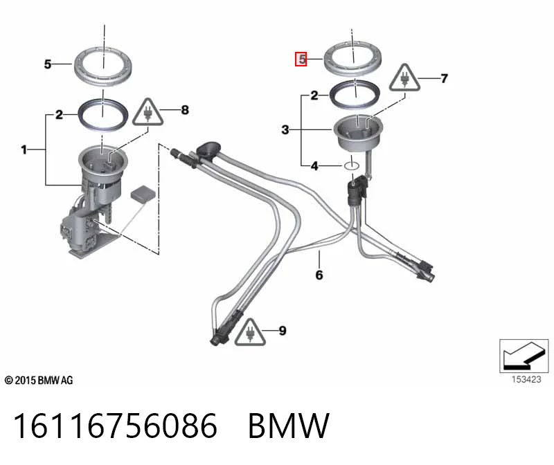 6762417 BMW Кришка паливного насоса
