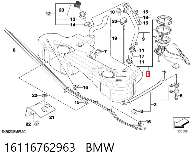 Бак паливний на BMW 3  E46