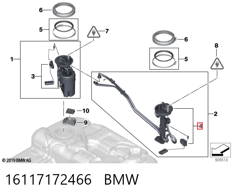 Датчик бензобака на BMW X5  E70