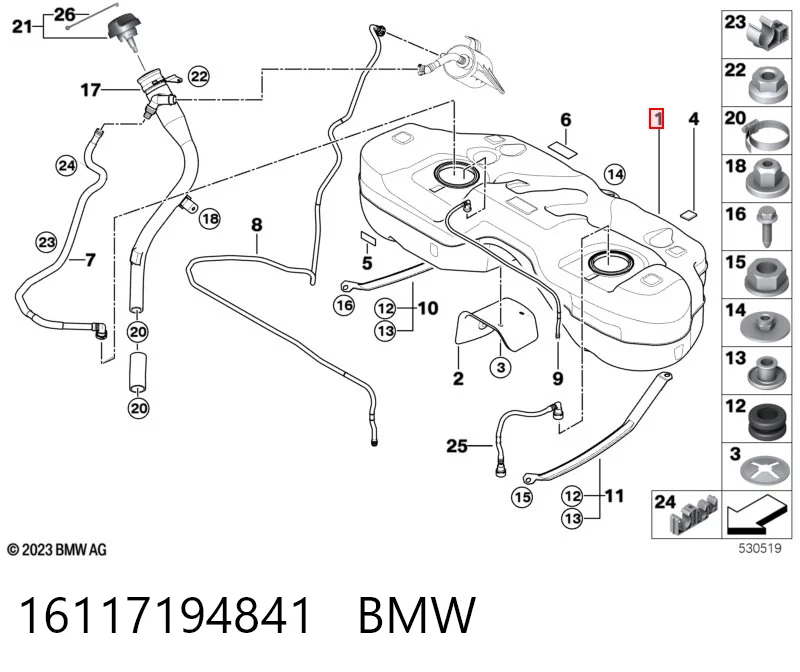 Бак паливний на BMW X3  E83