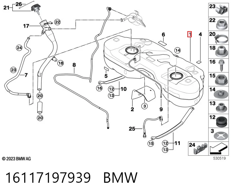 Купити Паливний бак BMW X3  E83