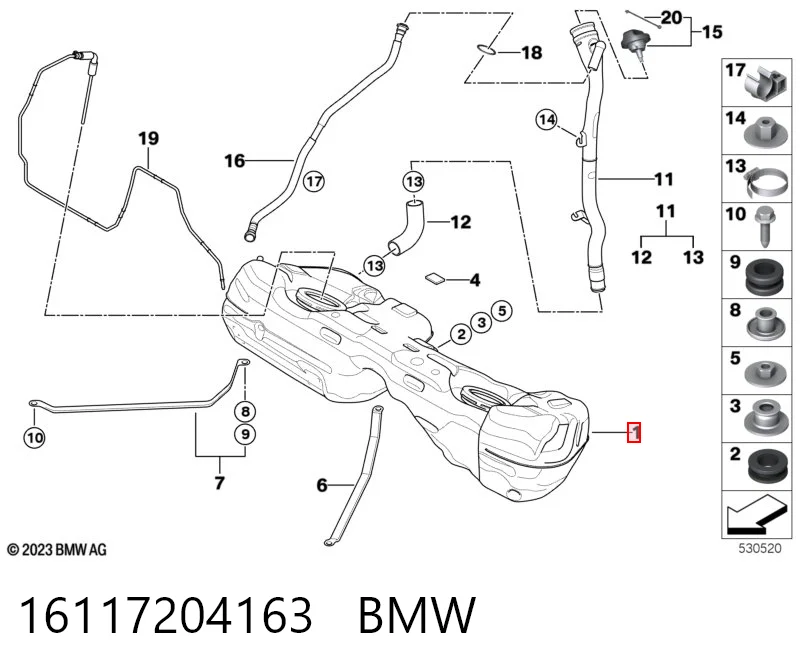 Бак паливний на BMW 1  E81