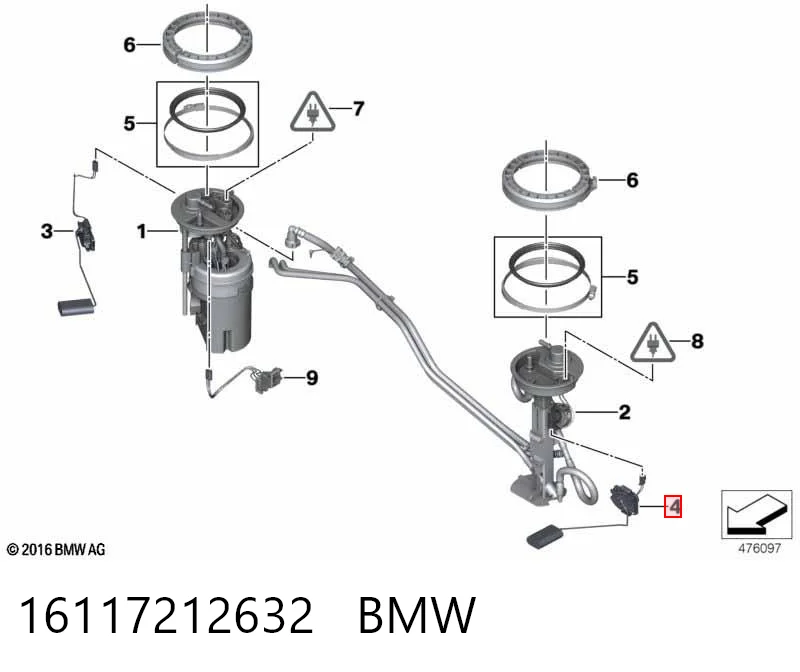 Датчик рівня палива в баку BMW X5 