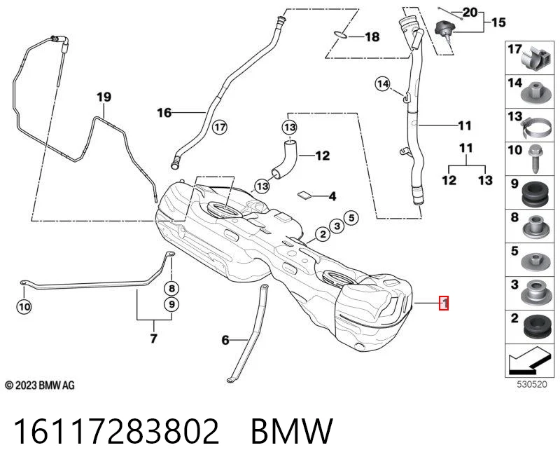 Б/бак BMW X1 позашляховик (E84) (2009 - 2015) ціна, від 40.54 USD