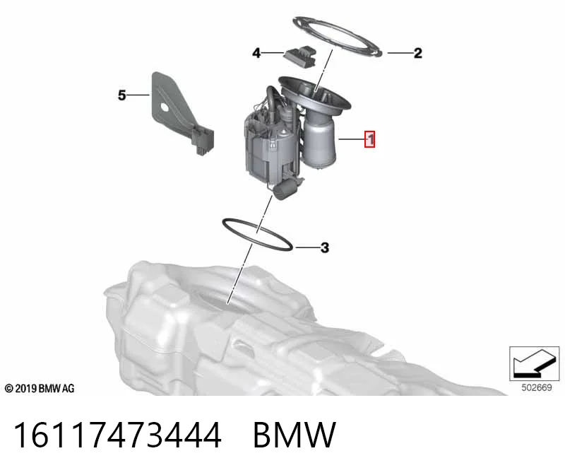 Електробензонасос на BMW 3  G20, G80, G28