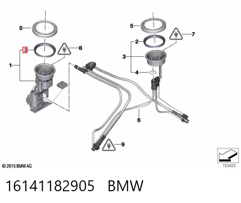 16141182905 BMW Прокладка датчика рівня (палив.бак)