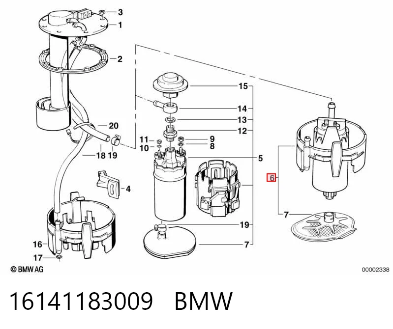 16141183009 BMW Паливний насос електричний, погружной