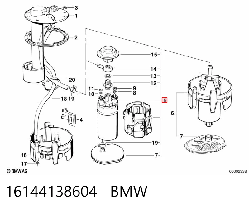 16144138604 BMW Паливний насос електричний, погружной