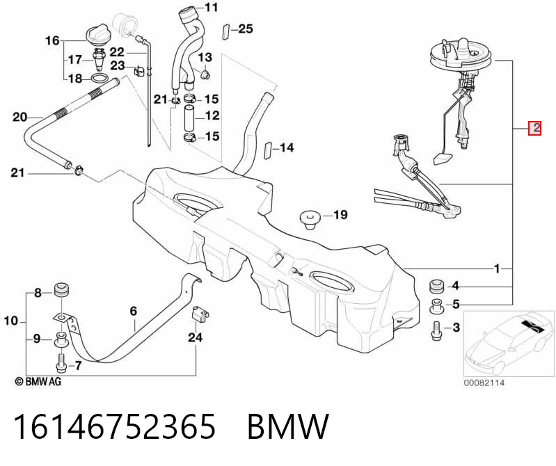 Бак паливний на BMW 5  E39