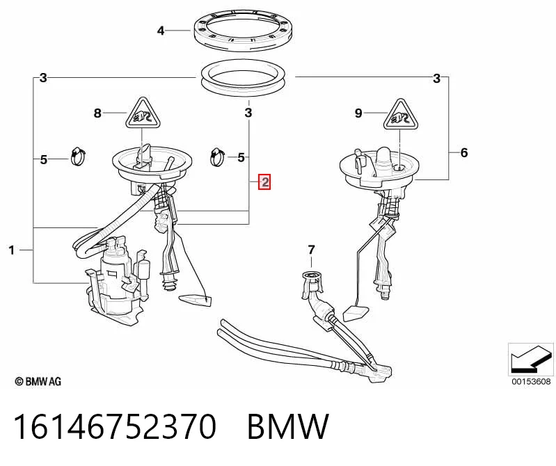 16146752370 BMW Датчик рівня палива в баку, правий