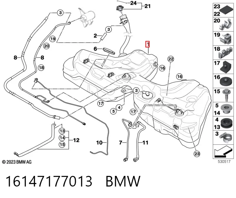 Купити Паливний бак BMW 5  E60