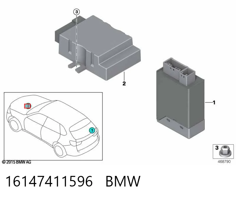 16147411596 BMW Модуль управління (ЕБУ) паливного насоса