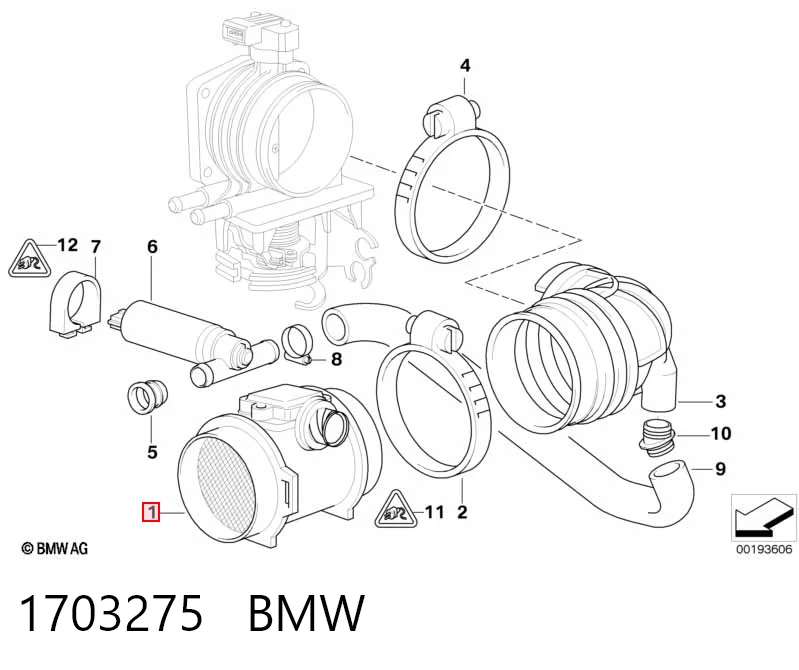 1703275 BMW Датчик витрати повітря