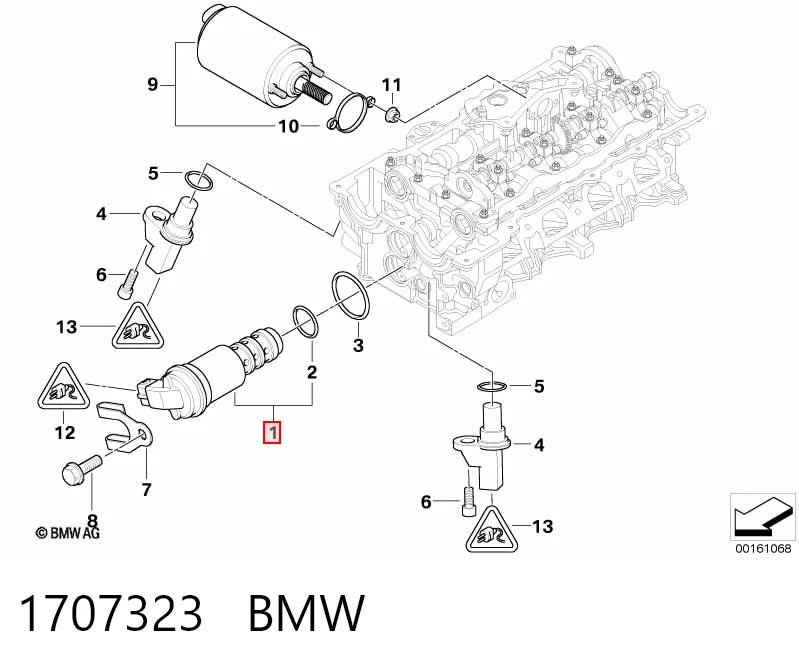 1707323 BMW Клапан електромагнітний положення розподільного