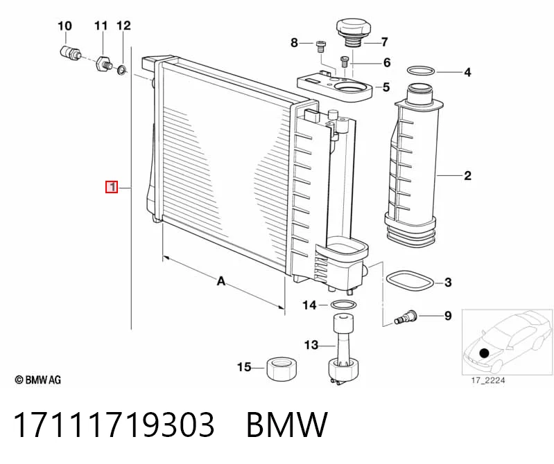 Радіатор основний Polcar 201408A2 ціна, від 51.95 USD