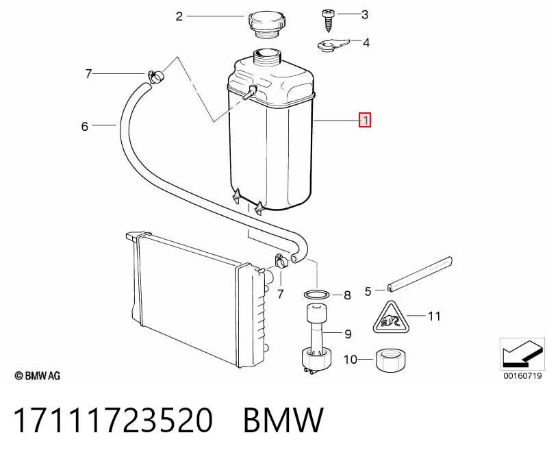 17111723520 BMW Розширювальний бачок охолодження