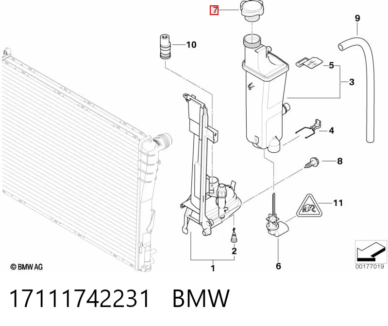 17111742231 BMW Кришка / пробка радіатора