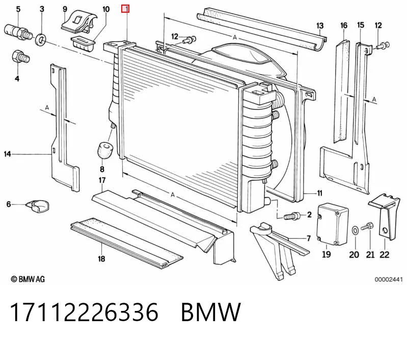 17112226336 BMW Радіатор охолодження двигуна